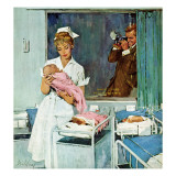 "Father Takes Picture of Baby in Hospital," March 11, 1961