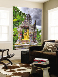 Ornate Buddhist Shrine, Wat Bangkungthien Kang, Bangkok, Thailand