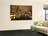 Eureka Tower and Yarra River at Night, Southbank, Melbourne, Victoria, Australia