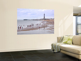 Beach with Holidaymakers and Blackpool Tower in Distance
