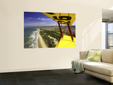 Buy Aerial View of Coastline Near Torquay from Tiger Moth Biplane, with Plane Wing in Foreground at AllPosters.com