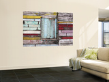 Buy Wall and Window Detail of Rustic Wooden House at AllPosters.com