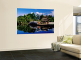 Pagoda and Bridge Refleted in Black Dragon Pool