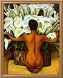 Nude with Calla Lilies Framed Art Print