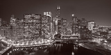 Buy Chicago River Panorama BW at AllPosters.com