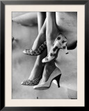 Models Displaying Printed Leather Shoes