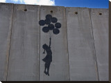 A Painting on the Israeli Separartion Wall in East Jerusalem Near the Border with Ramallah