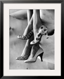 Models Displaying Printed Leather Shoes