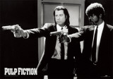 Pulp Fiction –Duo with Guns (Jackson and Travolta) B & W Movie Poster