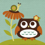 Owl Looking at Snail