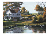Along the Riverbank Art Print