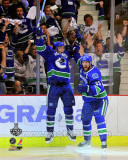 Alex Burrows & Henrik Sedin Celebrate Winning Game 2 of the 2011 NHL Stanley Cup Finals(#14)
