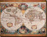 Antique Map, Geographica, Ca. 1630