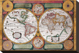 Buy Antique Map, Terre Universelle, 1594 at AllPosters.com