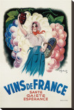 Buy Vins de France: Sante, Gaiete, Esperance at AllPosters.com