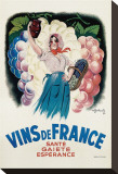 Buy Vins de France: Sante, Gaiete, Esperance at AllPosters.com