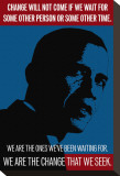 Barack Obama, We Are The Change That We Seek Stretched Canvas Print