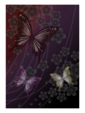 Cherry Blossoms Red Giclee Print