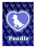 Poodle Blue Giclee Print