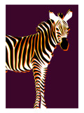 Zebra in Purple Vertical