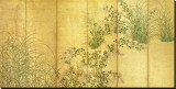 Japanese Autumn Grasses, Six-Fold Screen, Early Edo Period