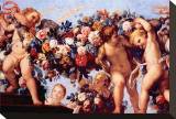 Buy Cherubs with Garland of Flowers at AllPosters.com