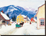 Laurentian Village Stretched Canvas Print