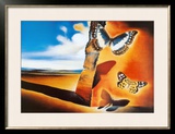 Landscape with Butterflies Framed Art Print