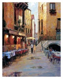 Street Cafe After Rain Venice