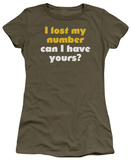 Juniors: Lost My Number T-Shirt