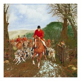 A Hunt Going Through A Gate