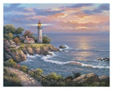 Sunset at Lighthouse Point Art Print