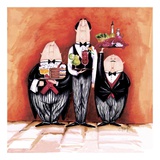 Waiter Trio II Art Print