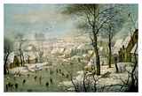 Buy A Winter Landscape with Skaters and a Bird Trap at AllPosters.com