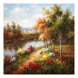 Poppies and Stream