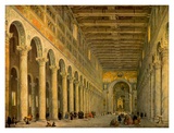 Interior of the Church of San Paolo Fuori Le Mura,