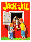 Feeding the Horse - Jack and Jill, July 1966 Giclee Print