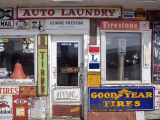 Idaho, Usa; Signs on an Old Gas Station in the American Midwest