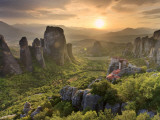 Greece, Thessaly, Meteora, Holy Monastery of Rousanou Photographic Print
