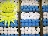 Buy Uruguay National Flag Fruit Dispay in a Supermaket in Colonia De Salcramento City, Uruguay at AllPosters.com