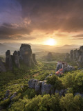 Greece, Thessaly, Meteora, Holy Monastery of Rousanou Photographic Print