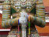 Detail in the Wat Arun Temple in Bangkok Thailand