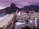 Brazil, Rio De Janeiro, View of Leblon Beach and Two Brothers Mountain - Dois Irmaos