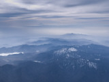 Aerial View of Central Honshu with Mt; Fuji on the Horizon, Japan