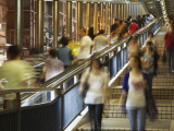People on Mid-Levels Escalator, Central, Hong Kong, China