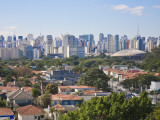 Brazil, Sao Paulo, Sao Paulo, View of City Center from Hotel Unique