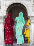 Women in the Jama Masjid Mosque in Old Delhi, India