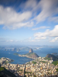 Brazil, Rio De Janeiro, Cosme Velho, Sugar Loaf Mountain, Botafogo Bay and Copacabana