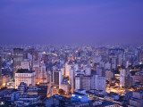 Brazil, Sao Paulo, Sao Paulo, View of City Center from Italia Building - Edificio Italia