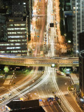 Asia, Japan, Tokyo, City Skyline View from Tokyo Tower, Car Lights at Night